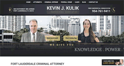Desktop Screenshot of kevinkuliklaw.com