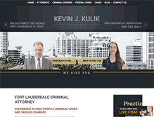 Tablet Screenshot of kevinkuliklaw.com
